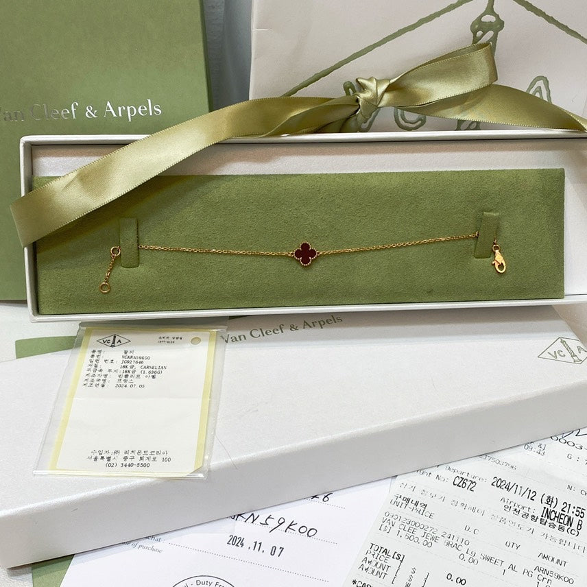 VCA 18K Pink Gold Bracelet 2024year Fullset