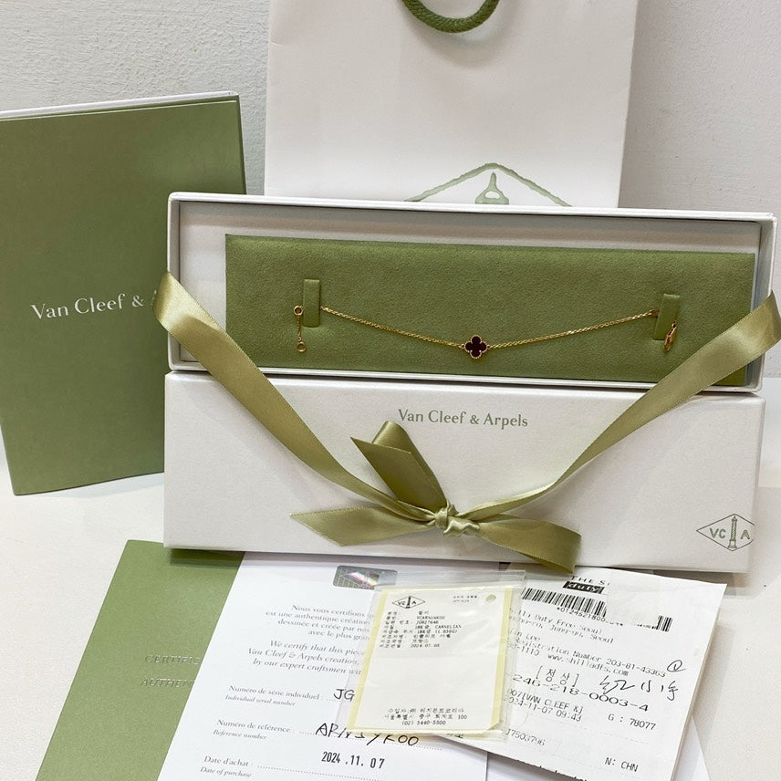 VCA 18K Pink Gold Bracelet 2024year Fullset