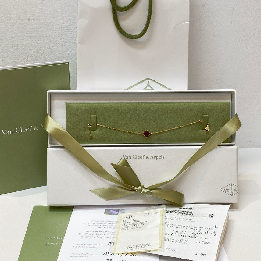 VCA 18K Pink Gold Bracelet 2024year Fullset