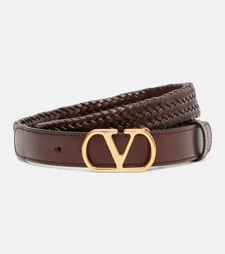 Valentino VLogo braided leather belt