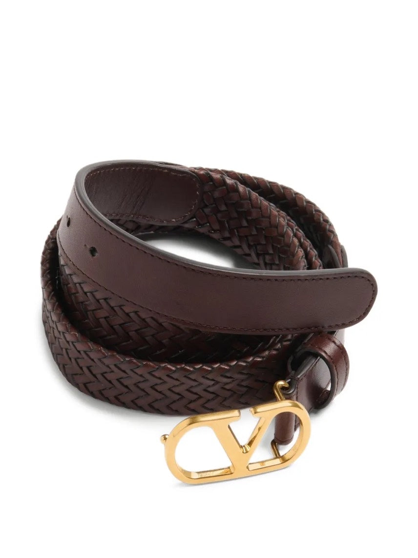 Valentino VLogo braided leather belt