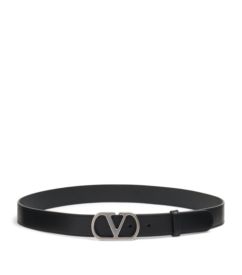 Valentino V-Logo Leather Belt