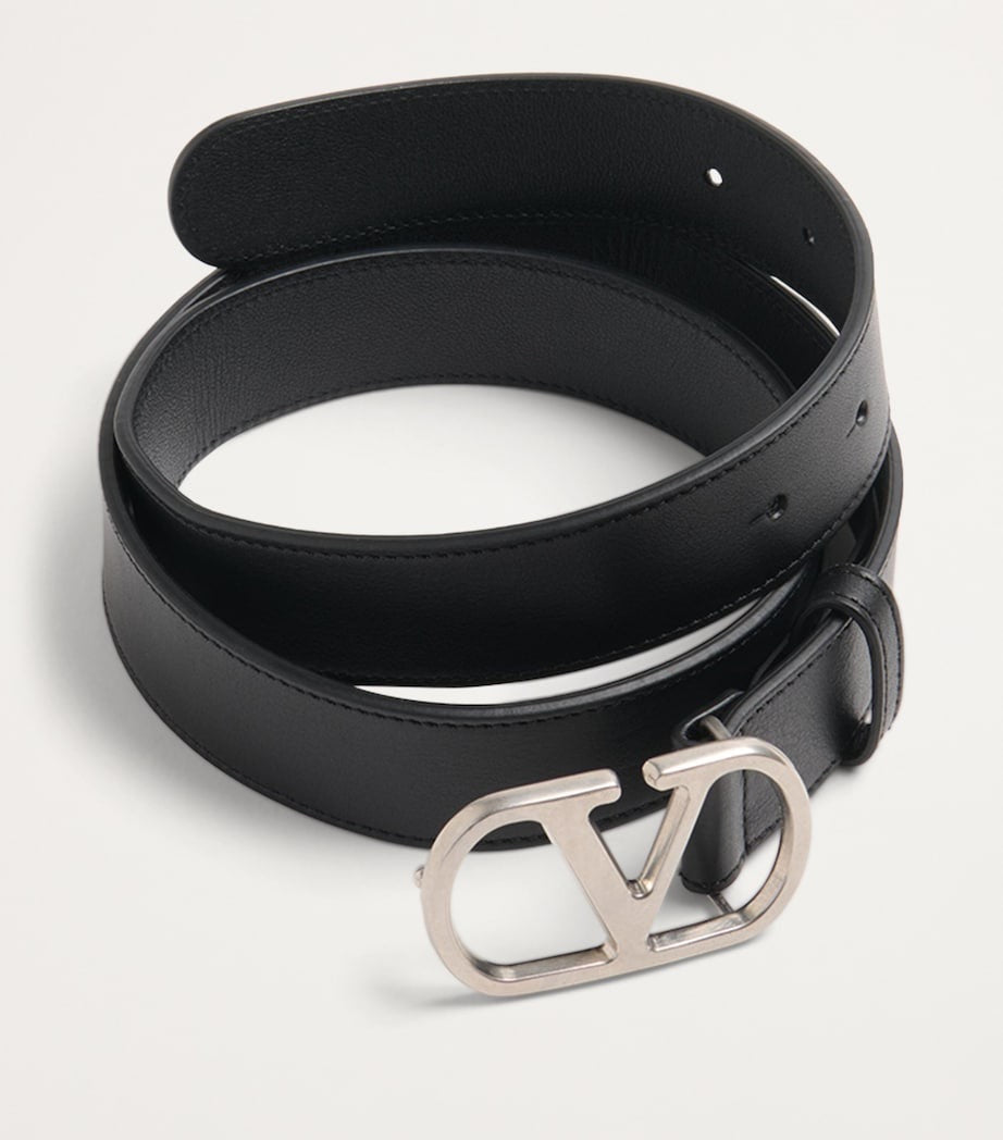 Valentino V-Logo Leather Belt