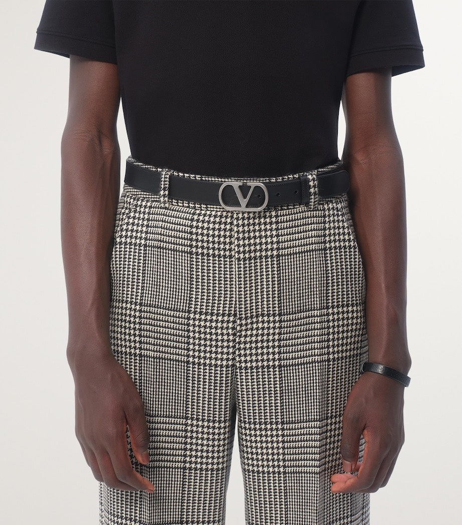 Valentino V-Logo Leather Belt
