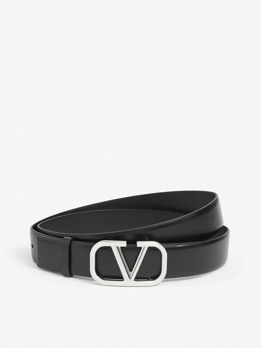 Valentino V-Logo Leather Belt
