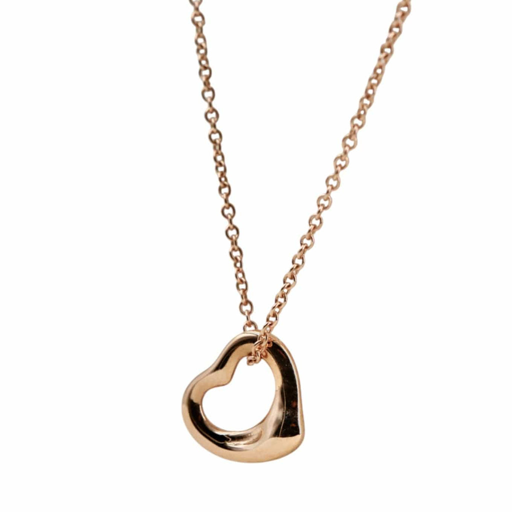 Tiffany 18k Rose Gold Elsa Peretti Open Heart Pendant