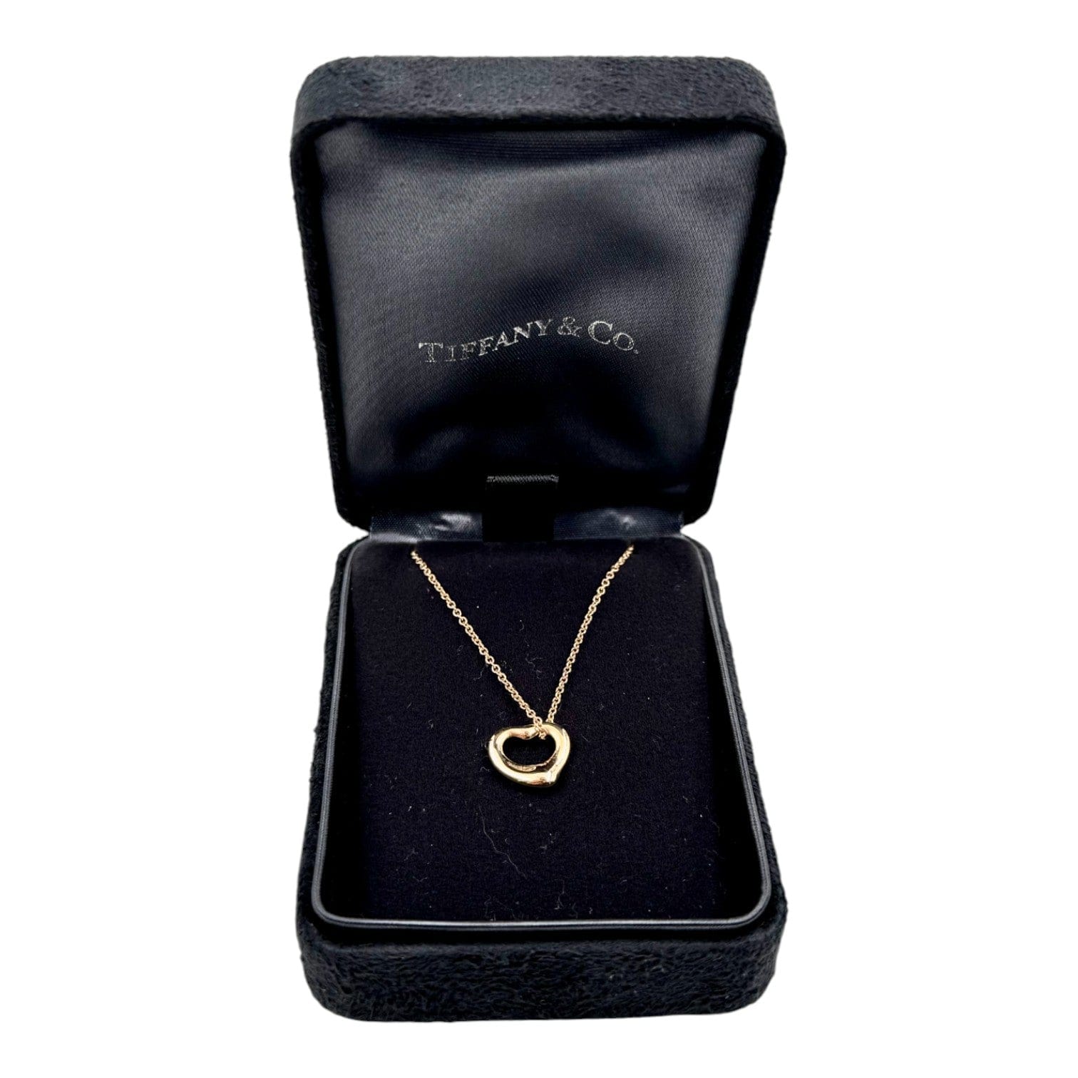 Tiffany 18k Rose Gold Elsa Peretti Open Heart Pendant