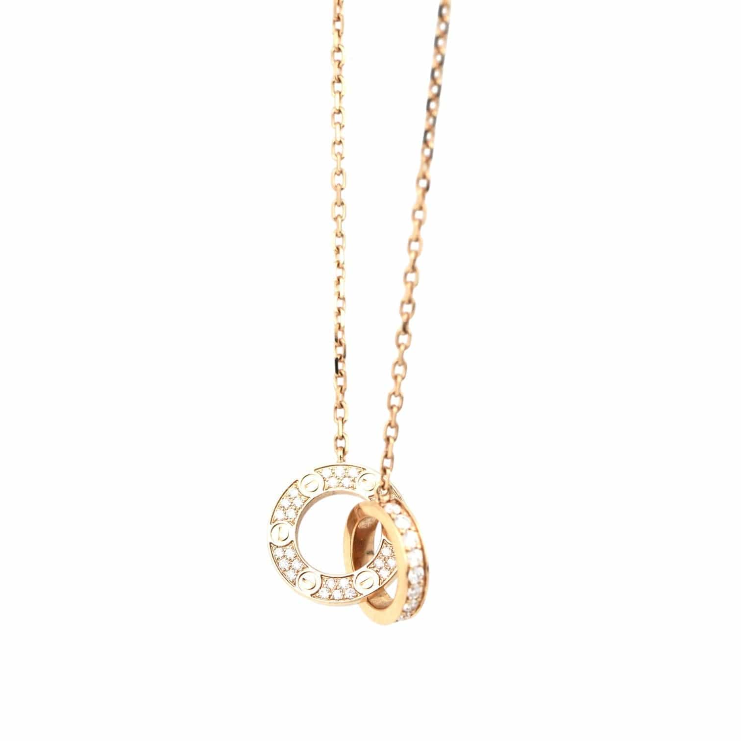 Cartier Love Necklace Diamond Rose Gold