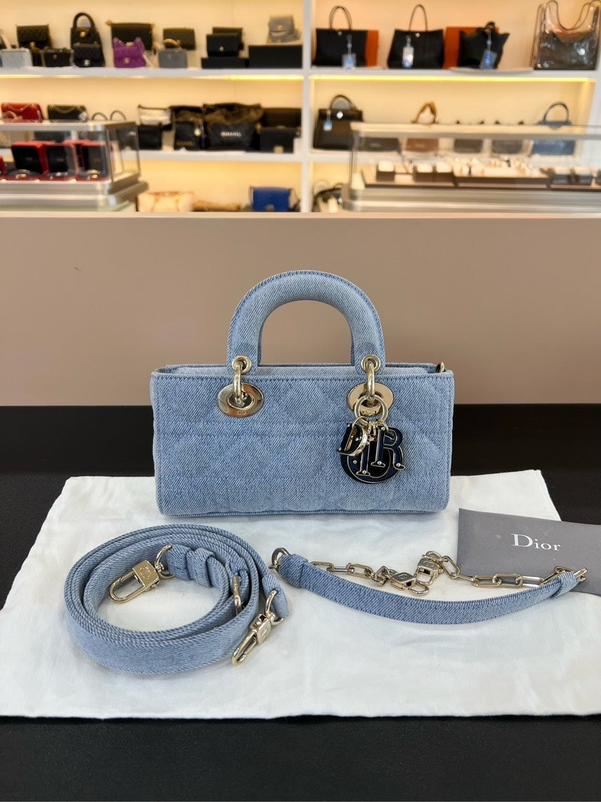 Dior Joy Denim Bag 22x12x5cm 2023