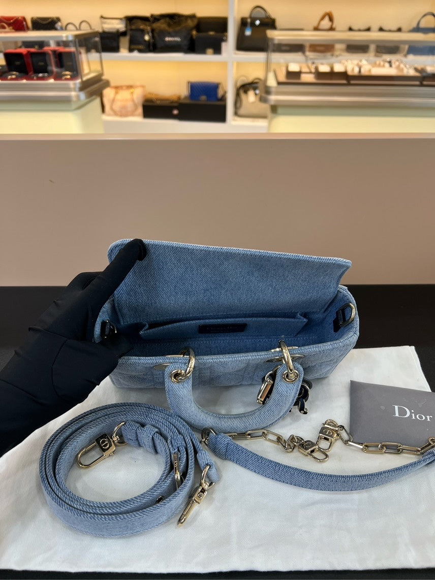 Dior Joy Denim Bag 22x12x5cm 2023