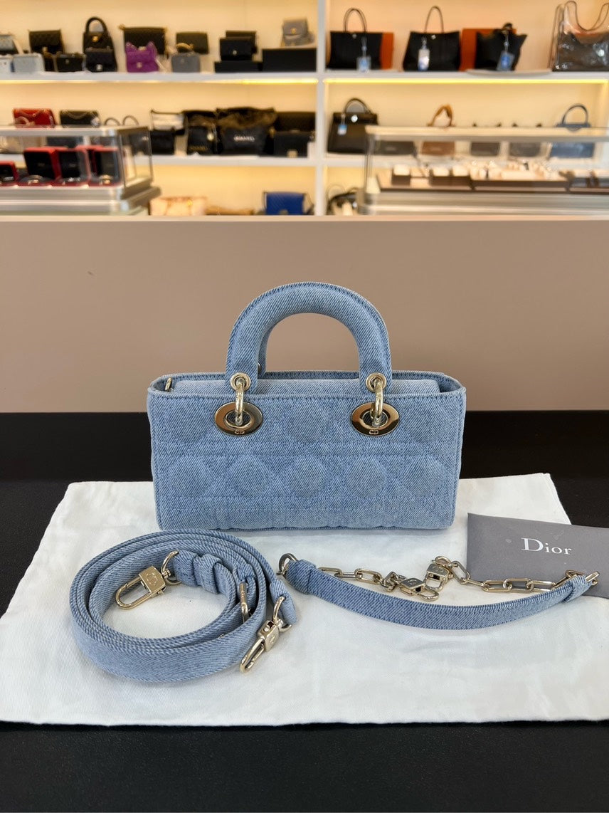 Dior Joy Denim Bag 22x12x5cm 2023