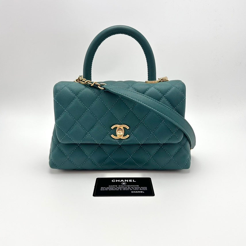 CHANEL Coco Handle Bag 23*14*9cm 3022512130888