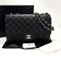 CHANEL CF Jumbo Black Caviar 2008-2009y 30*20*9cm 3052602060878