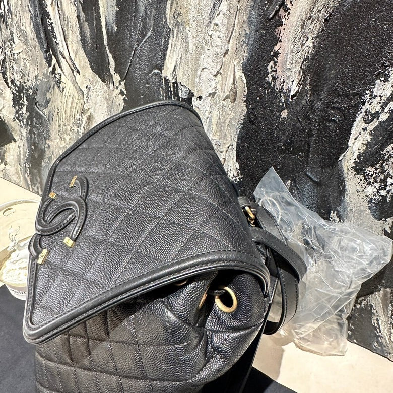 Chanel vanity case back pack caviar 12822