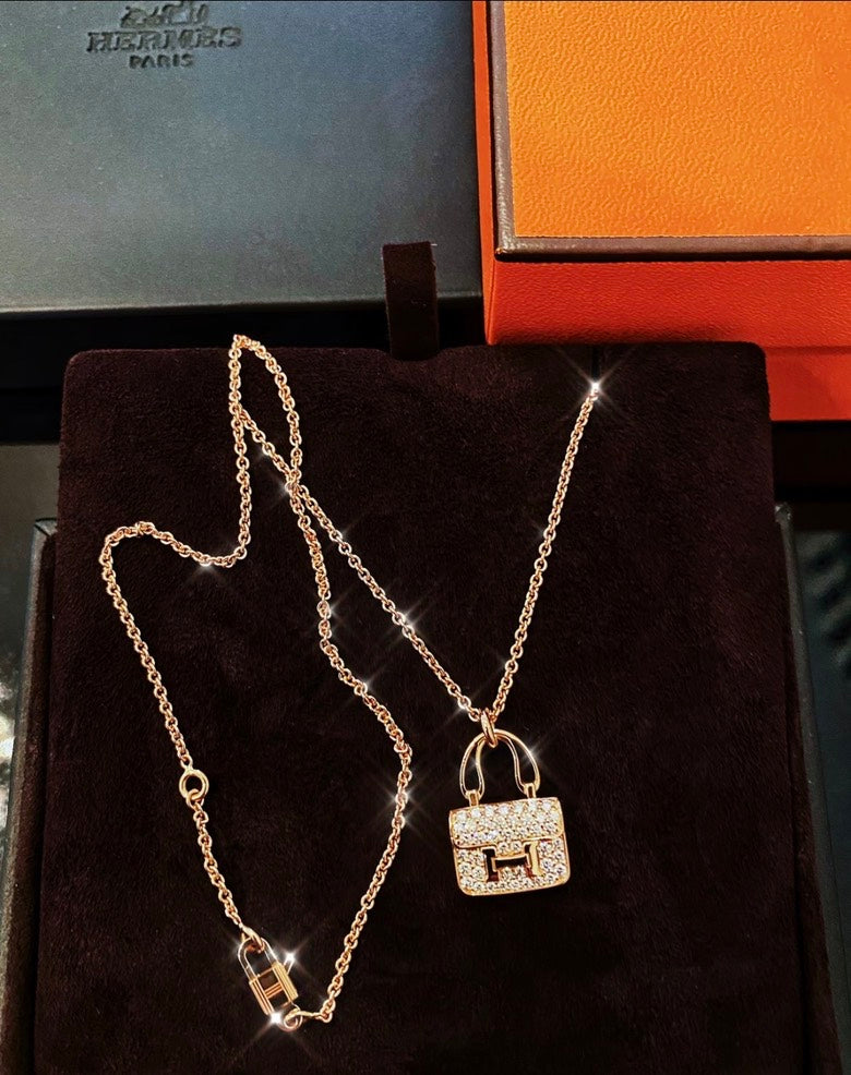Hermes Constance full diamonds necklace12828