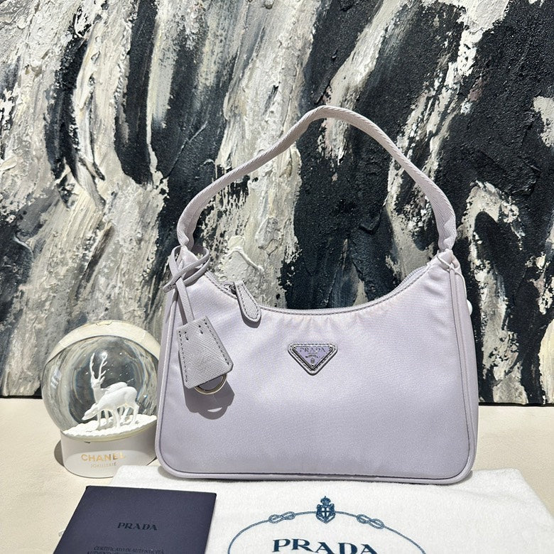 Prada purple hobo nylon 12858