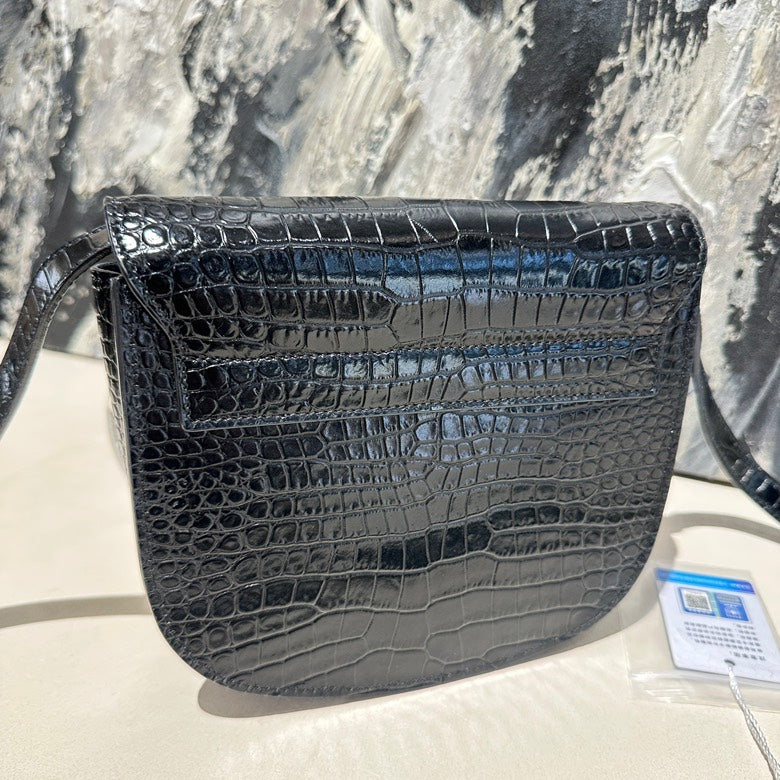 Ysl crocodile pattern saddle bag 13155