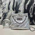   Balenciaga crush tote silver13154.