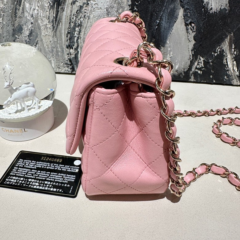 Chanel cf mini lambskin pink 13242