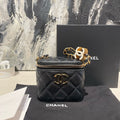   Chanel mini vanity with enamel buckle 2024 full set 13297.