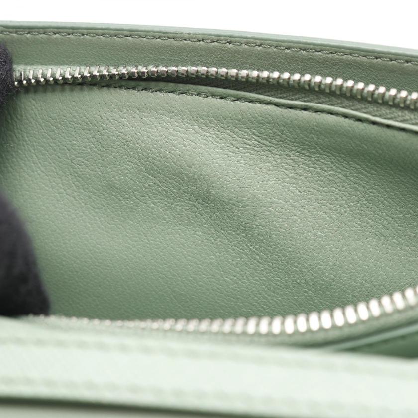 PRADA SAFFIANO LUX shoulder wallet Saffiano leather Light green - ConditionA 2101218988147