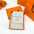 Hermes Mini Pop H Pendant Necklace in Pink 98% New