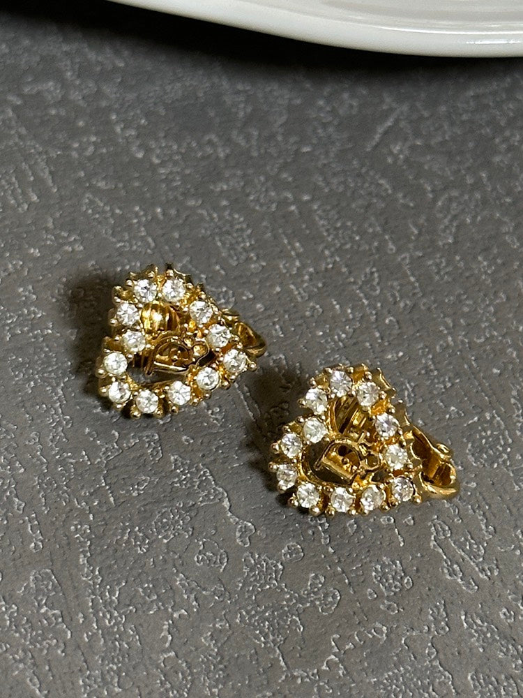 Dior Heart Clip-On Earrings