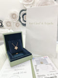 Van Cleef & Arpel four leaf clover collection 18K rose gold mother-of-pearl necklace