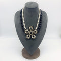 MiuMiu crystal pearl floral collection full diamond pearl necklace