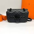 Gucci GG Marmont All Black Mini Shoulder Bag 98% New