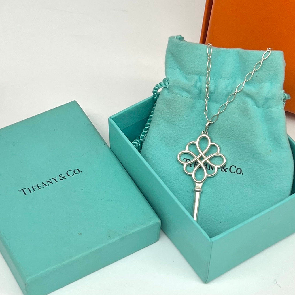 Tiffany Sterling Silver Key Necklace 98% New
