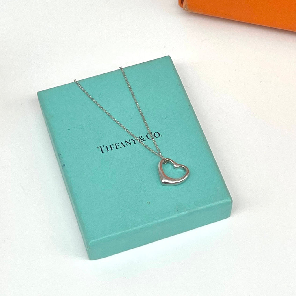 Tiffany Sterling Silver Heart Necklace 98% New