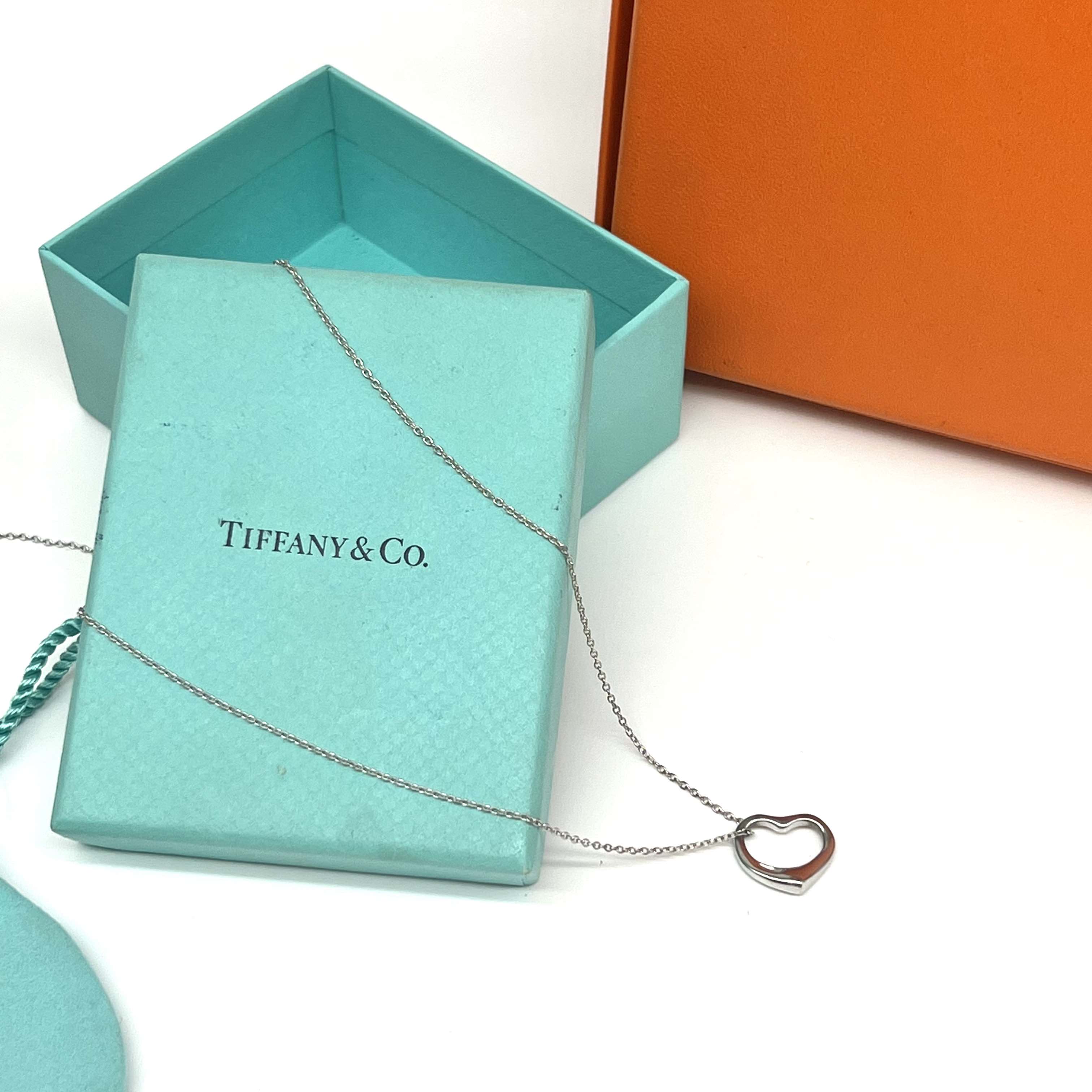 Tiffany Sterling Silver Heart Necklace 98% New