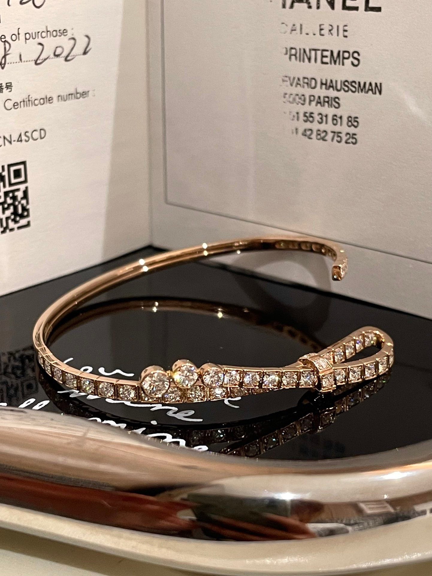 💕 Chanel RUBAN Bracelet (XS) 18k Gold & Diamonds #15837