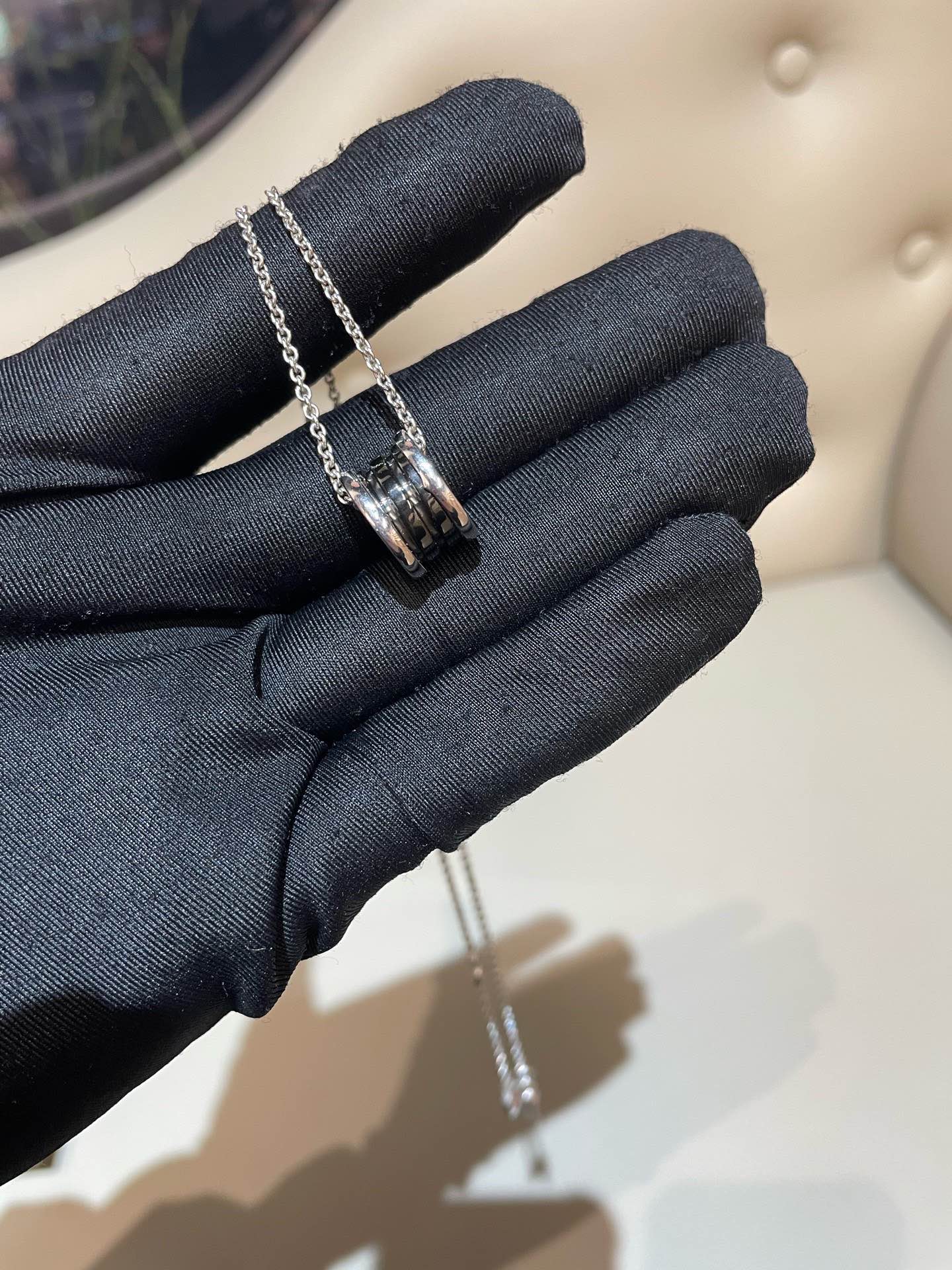 Bvlgari Necklace Black Ceramic