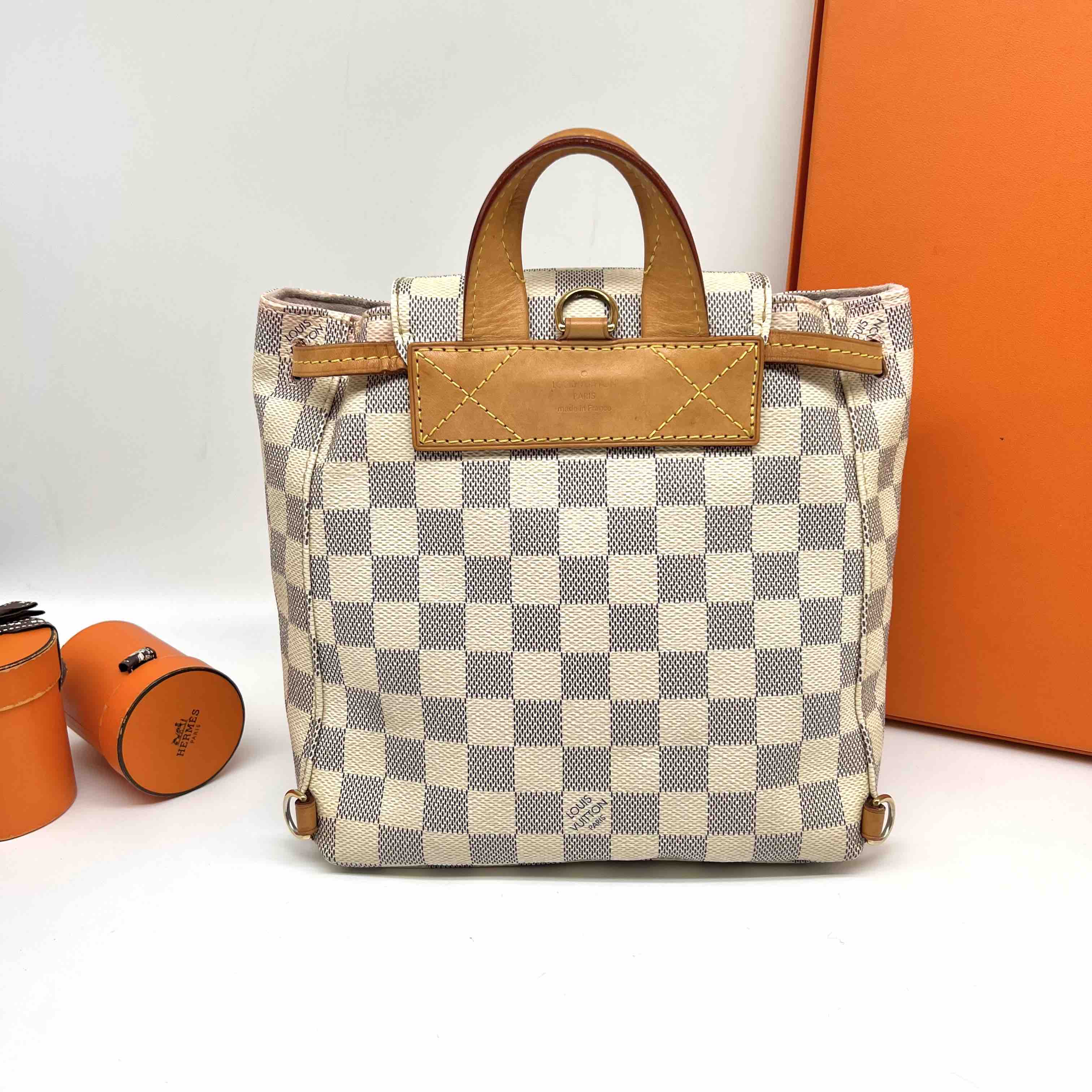 LV Damier Azur Backpack 90% New