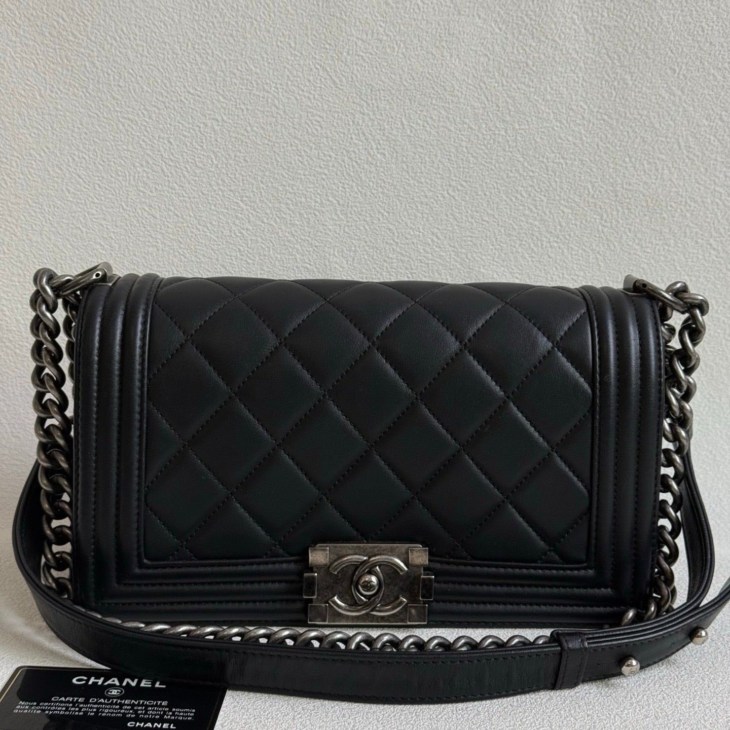 💕 Chanel Boy Bag Medium, Lambskin (2014) #15691
