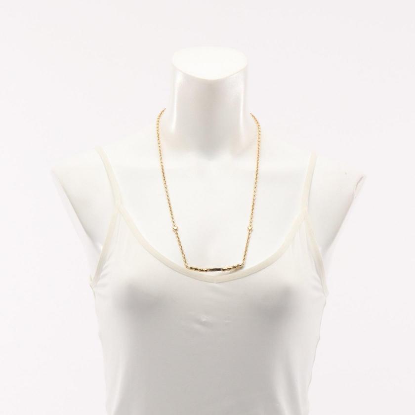 CHANEL coco mark heart necklace GP Rhinestone gold clear B23P 1035235 - Condition A
