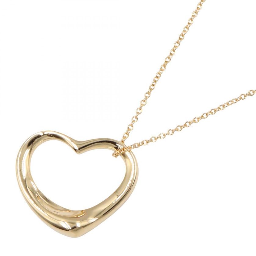 TIFFANY & Co. open heart necklace MD necklace K18YG Yellow Gold 1042321 - Condition A