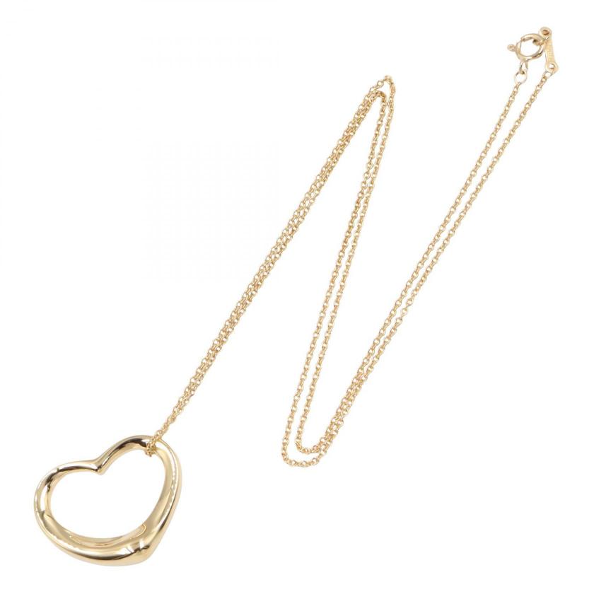 TIFFANY & Co. open heart necklace MD necklace K18YG Yellow Gold 1042321 - Condition A