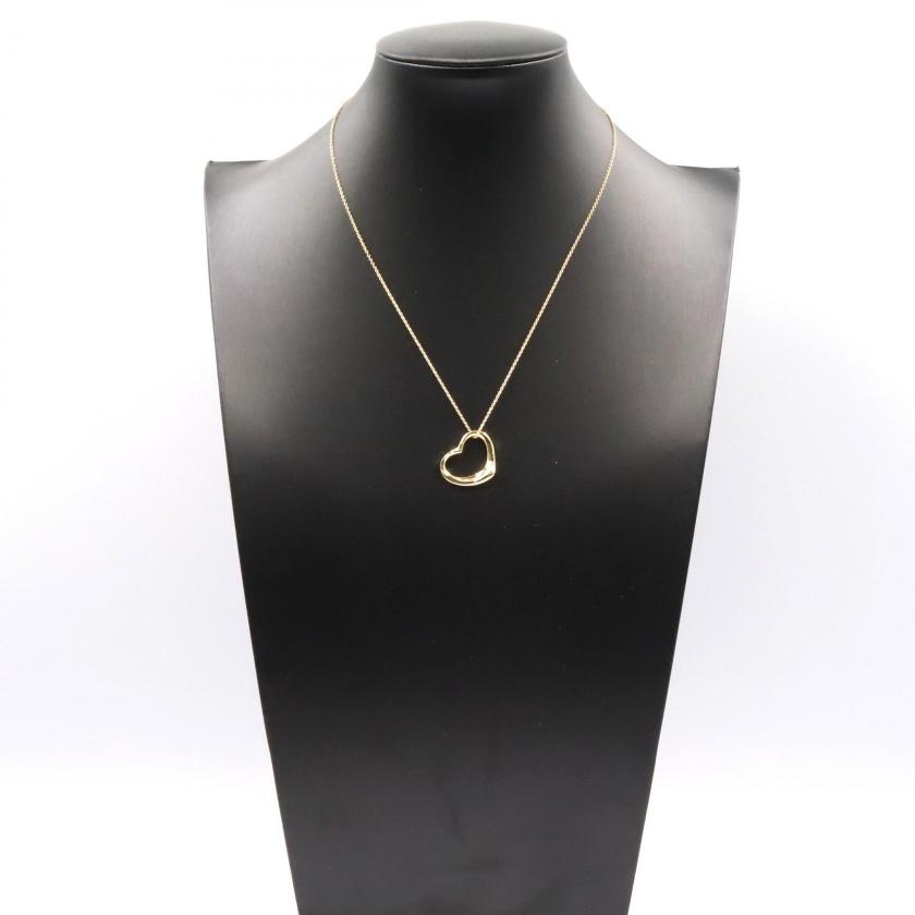 TIFFANY & Co. open heart necklace MD necklace K18YG Yellow Gold 1042321 - Condition A