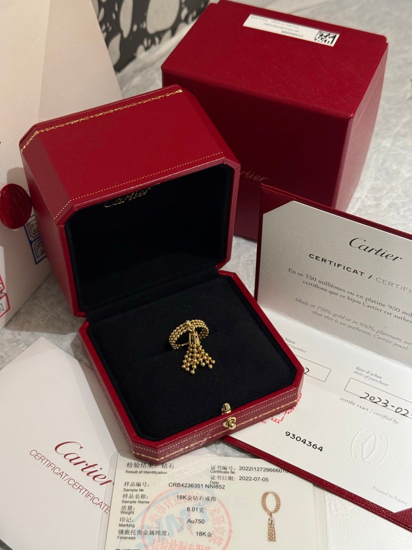 99%New🆕 Cartier Panthere de Cartier Tassel Ring (size 51) #16208