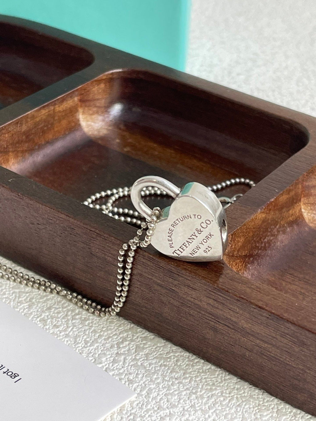 💕 Tiffany Heart Necklace, 925 Silver #16057