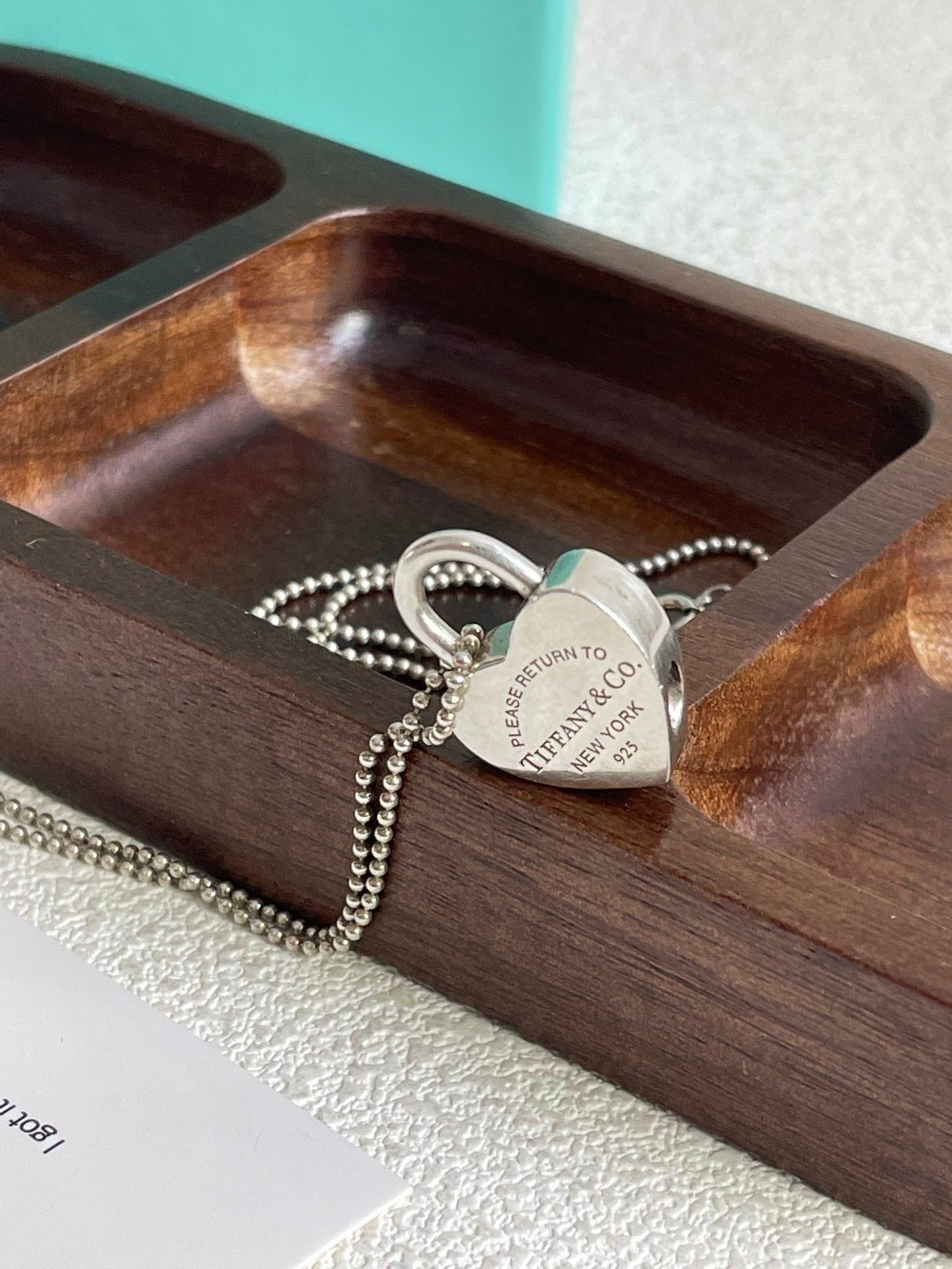 💕 Tiffany Heart Necklace, 925 Silver #16057