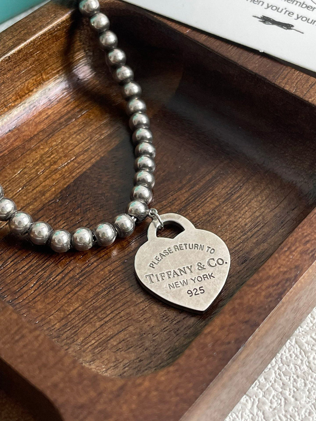 💕 Tiffany Silver Heart Necklace, 925 Silver #16200