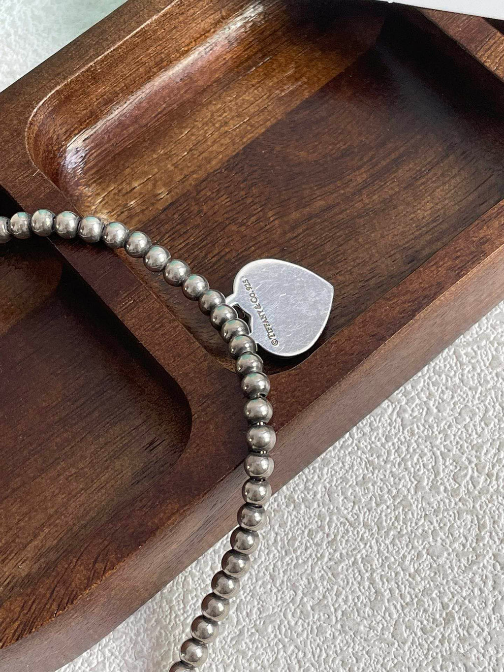 💕 Tiffany Silver Heart Necklace, 925 Silver #16200