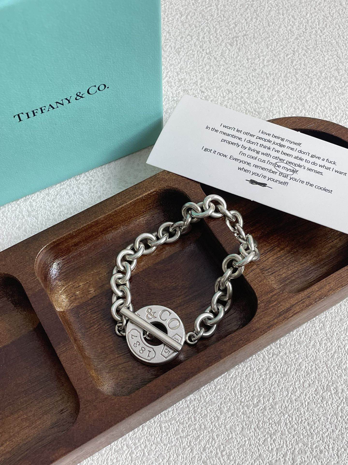 💕 Tiffany Silver OT Bracelet (17cm) #16134