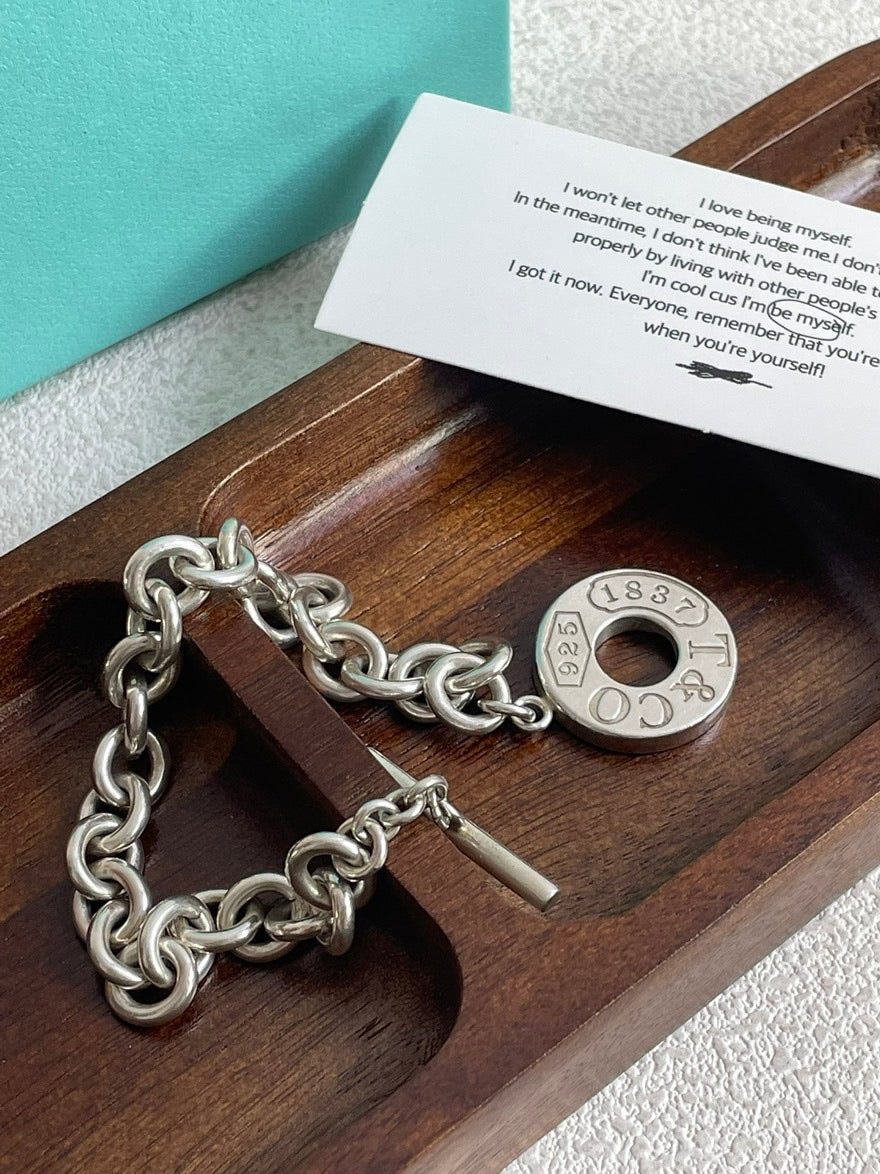 💕 Tiffany Silver OT Bracelet (17cm) #16134
