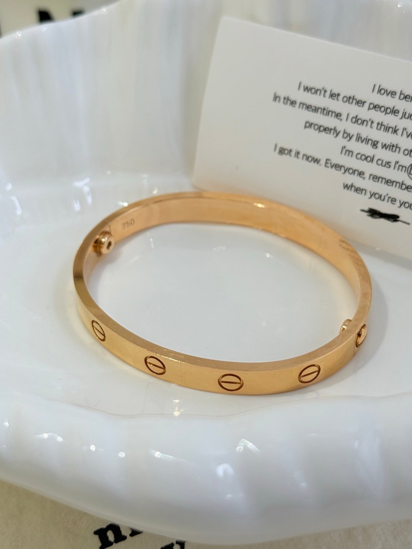 💕 Cartier Love Bracelet Classic Model (size 16) 18k Rosegold #16094
