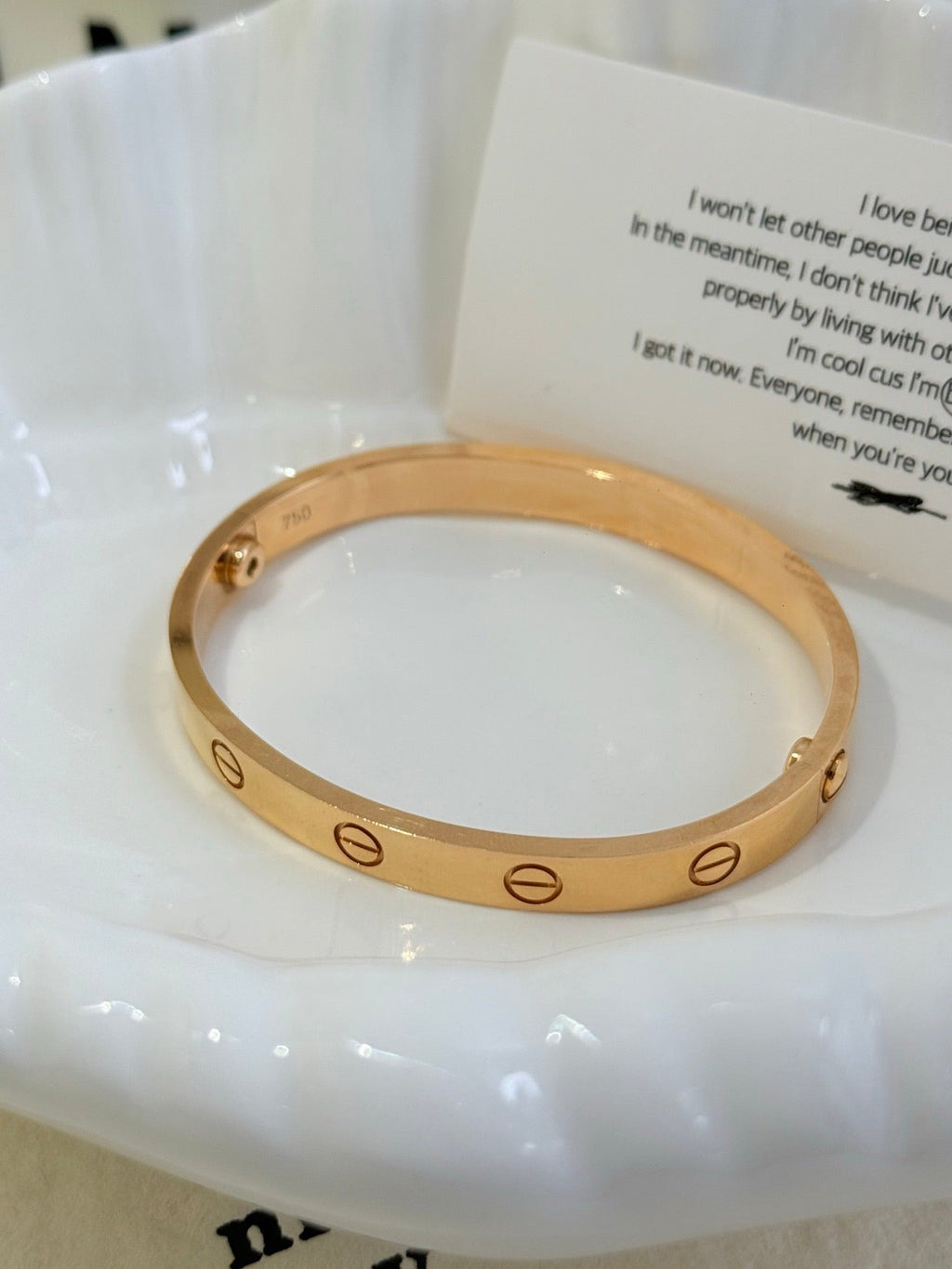 💕 Cartier Love Bracelet Classic Model (size 16) 18k Rosegold #16094